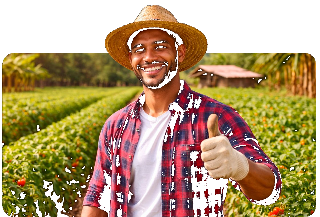 Agricultor con productos Eurosuministros